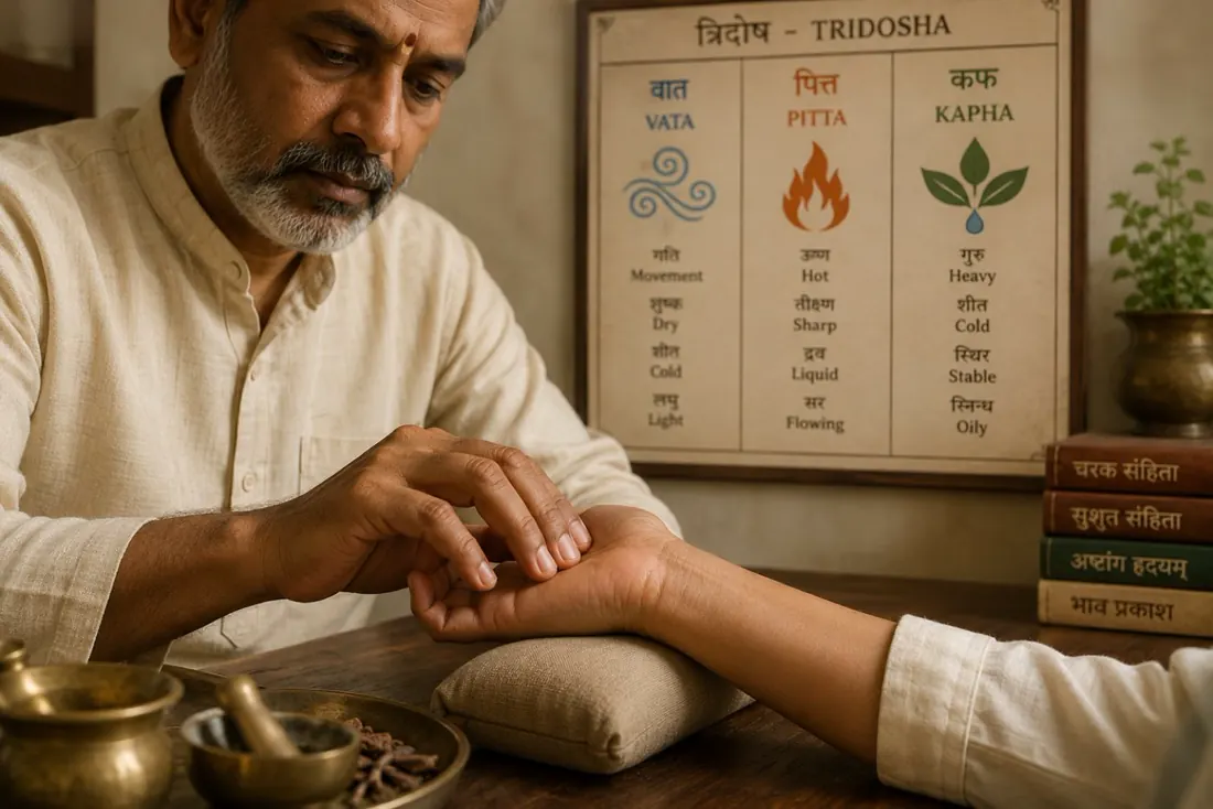 Nadi Pariksha pulse diagnosis